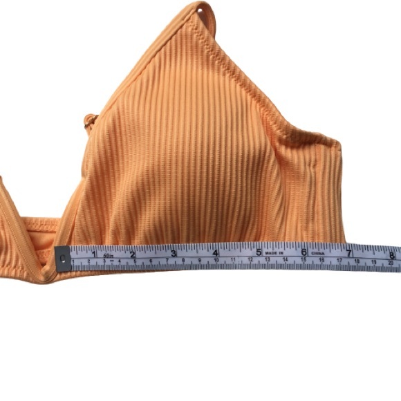 SOLD Ribbed Triangle Bikini Top Adjustable Strap L - Picture 9 of 10